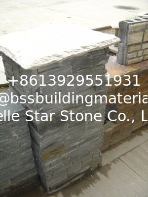 Black Slate Wall Caps,Natural Wall Top Stone,Column Caps,Pillar Caps,Pillar Top Charcoal Stone