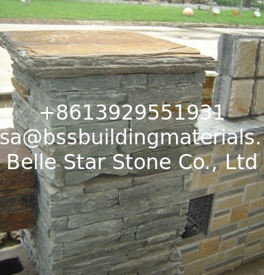 Rusty Slate Wall Caps,Natural Wall Top Stone,Column Caps,Pillar Caps,Pillar Top Multicolor Stone