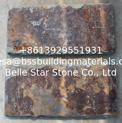 Rusty Slate Wall Caps,Natural Wall Top Stone,Column Caps,Pillar Caps,Pillar Top Multicolor Stone