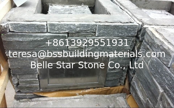 Grey Slate Column,Natural Stone Pillar,Ledgestone Pillar,Grey Stone Postbox,Gate Grey Pillar