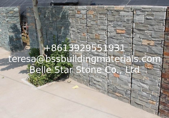 Black Slate Column,Natural Stone Pillar,Ledgestone Pillar,Charcoal Stone Postbox,Gate Black Pillar