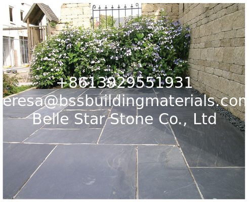 Chinese Black Slate Walkway Pavers Paving Stone Patio Stones Slate Stone for Driveway