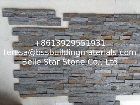 Iron Slate Stacked Stone,Split Face Slate Z Stone Panels,Iron Rusty Slate Culture Stone,Natural Slate Ledgestone