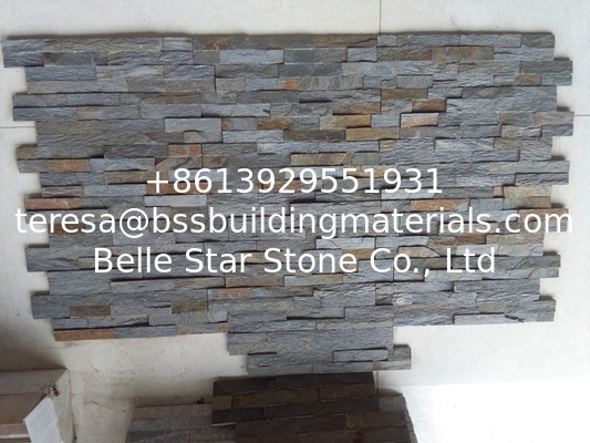 Iron Slate Stacked Stone,Split Face Slate Z Stone Panels,Iron Rusty Slate Culture Stone,Natural Slate Ledgestone