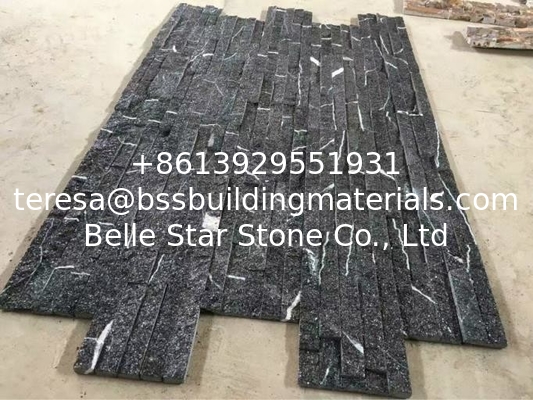 Lightning Black Quartzite Ledgestone,Quartzite Thin Stone Veneer,Natural Quartzite Stone Cladding,Black Culture Stone