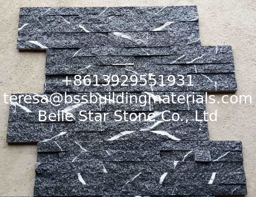 Lightning Black Quartzite Ledgestone,Quartzite Thin Stone Veneer,Natural Quartzite Stone Cladding,Black Culture Stone