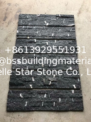 Lightning Black Quartzite Ledgestone,Quartzite Thin Stone Veneer,Natural Quartzite Stone Cladding,Black Culture Stone