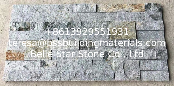 Colorful Forest Quartzite Culture Stone,Quartzite Ledgestone,Natural Stacked Stone,Real Stone Cladding,Thin Stone Veneer