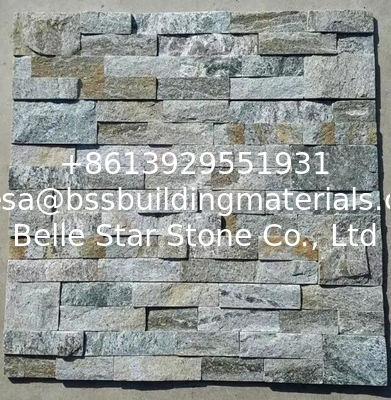Colorful Forest Quartzite Culture Stone,Quartzite Ledgestone,Natural Stacked Stone,Real Stone Cladding,Thin Stone Veneer