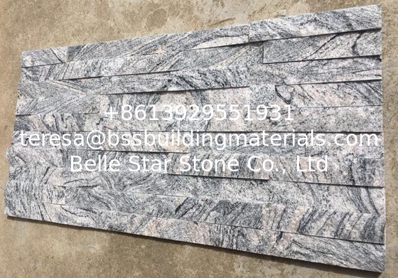 China Juparana Granite Culture Stone,Multicolour Grain Ledgestone,Grey Granite Stacked Stone,Stone Cladding,Stone Veneer