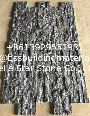 Black wooden marble culture stone,black forest marble stacked stone,black wood vein marble ledgestone,stone cladding