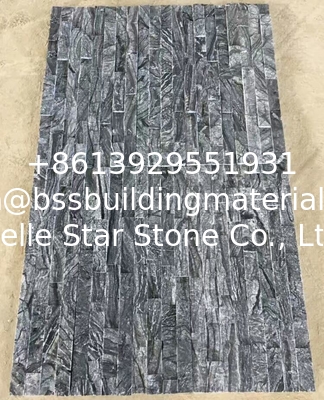 Black wooden marble culture stone,black forest marble stacked stone,black wood vein marble ledgestone,stone cladding