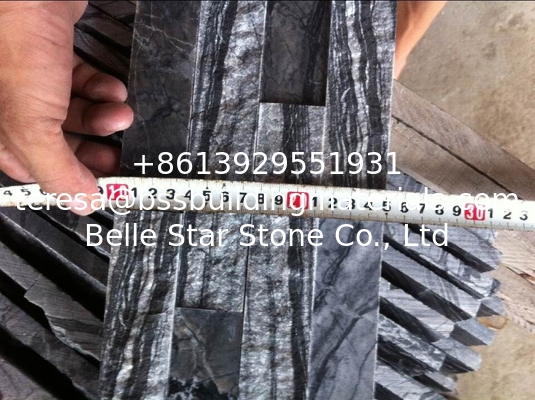 Black forest marble ledgestone,black wooden marble stone cladding,black marble stacked stone,marble culture stone