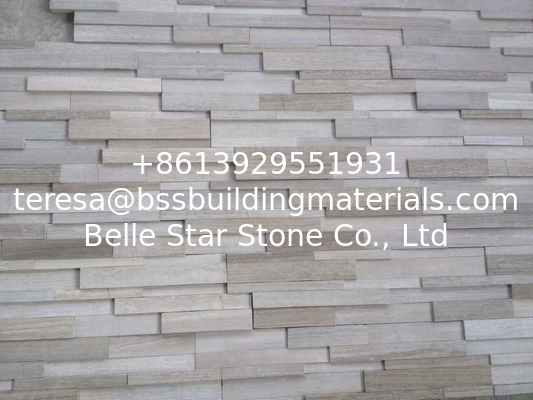 White Wooden Marble 3D Culture Stone,White Serpeggiante Marble Ledgestone,Chenille White Marble Stacked stone,Wall Panel