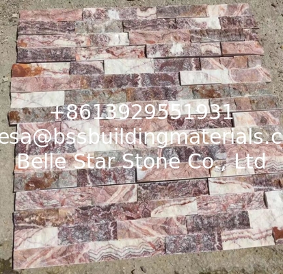Glory Purple Marble Culture Stone,Purple Cream Marble Ledgestone,Red Jade Marble Stacked Stone,Stone Veneer