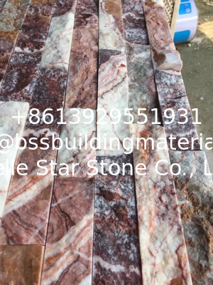 Glory Purple Marble Culture Stone,Purple Cream Marble Ledgestone,Red Jade Marble Stacked Stone,Stone Veneer