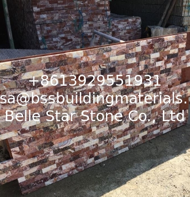 Glory Purple Marble Culture Stone,Purple Cream Marble Ledgestone,Red Jade Marble Stacked Stone,Stone Veneer