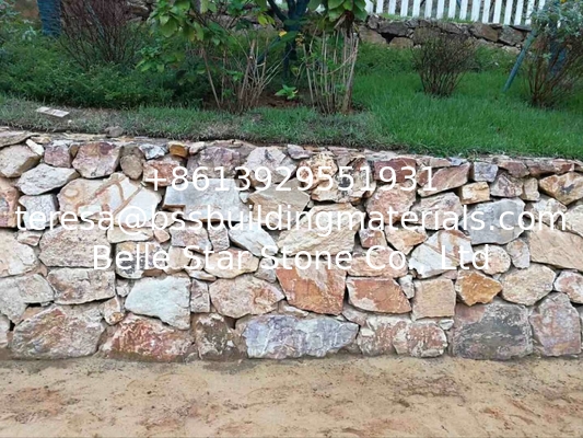 Multicolor Slate Retaining Wall Stone,Rusty Slate Garden Stone,Random Rustic Slate Stone,Landscaping Stone