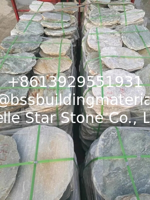 Oyster Quartzite Round Stepping Stones,Natural Stone Pavers,Garden Stepping Pavement,Landscaping Stepping Paving Stone
