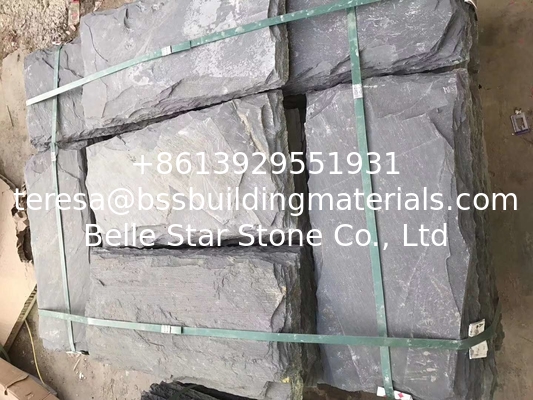 Black Slate Wall Top Stone,Natural Black Wall Caps,Outdoor Retaining Wall Tops,Landscaping Wall Cap Stone
