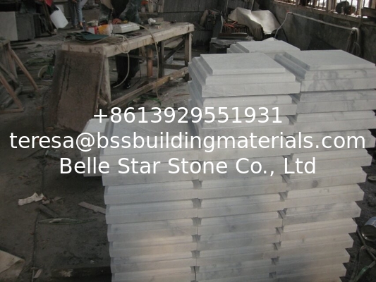 China White Marble Wall Coping, Guangxi White Marble Pillar Cap, China Carrara Marble Pier Cap,Column Top
