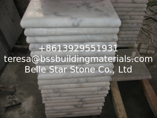 Marble Wall Coping Stone, Guangxi White Marble Pillar Cap,China Carrara Marble Finials, Column Top
