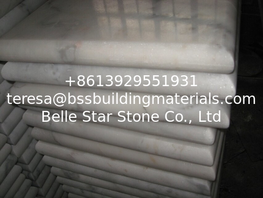 Marble Wall Coping Stone, Guangxi White Marble Pillar Cap,China Carrara Marble Finials, Column Top
