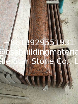 Maple Leaf Red Granite Staircase Handrail, Crown Red Granite Balustrade, China Capao Bonito Granite Banisters
