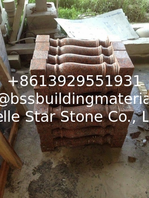 G562 Red Granite Baluster, Maple Leaf Red Granite Handrail, China Capao Bonito Granite Railing, Red Balustrade