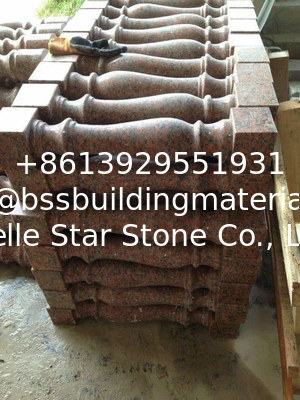 G562 Red Granite Baluster, Maple Leaf Red Granite Handrail, China Capao Bonito Granite Railing, Red Balustrade