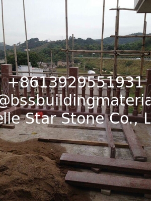 G562 Crown Red Granite Baluster, Maple Leaf Red Granite Balustrade, China Capao Bonito Granite Railing