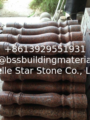 G562 Crown Red Granite Baluster, Maple Leaf Red Granite Balustrade, China Capao Bonito Granite Railing