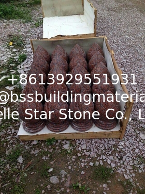 G562 Maple Leaf Red Granite Packing Stones,Capao Bonito Granite Packing Curb Stone,Red Granite Packing Stop Ball Stone