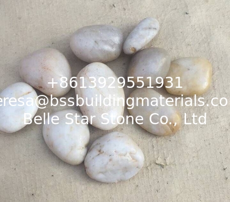 Polished White Pebble Stones,White Cobble Stones,White River Stones,Cobble River Pebbles,Landscaping Pebbles