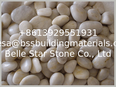 Polished White Pebble Stones,White Cobble Stones,White River Stones,Cobble River Pebbles,Landscaping Pebbles