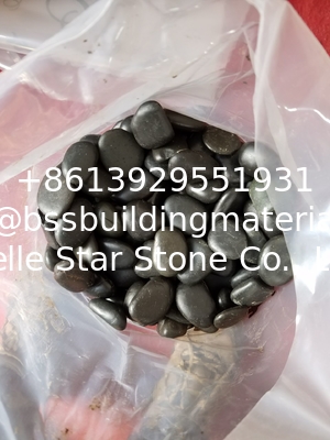 Polished Black Pebble Stones,Black Cobble Stones,Black River Stones,Cobble River Pebbles,Landscaping Pebbles