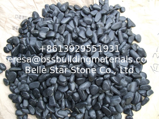 Polished Black Pebble Stones,Black Cobble Stones,Black River Stones,Cobble River Pebbles,Landscaping Pebbles