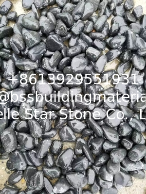 Polished Black Pebble Stones,Black Cobble Stones,Black River Stones,Cobble River Pebbles,Landscaping Pebbles
