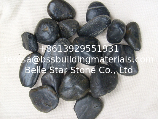 Polished Black Pebble Stones,Black Cobble Stones,Black River Stones,Cobble River Pebbles,Landscaping Pebbles