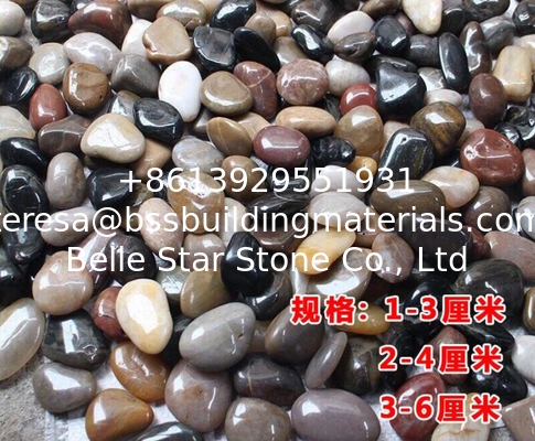 Polished Pebble Stones,Colorful Cobble Stones,Multicolor River Stones,Cobble River Pebbles,Landscaping Pebbles