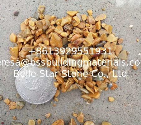 Yellow Gravel,Yellow Crushed Stone,Broken Stones,Yellow Machine-Made Pebbles,Landscaping Gravels
