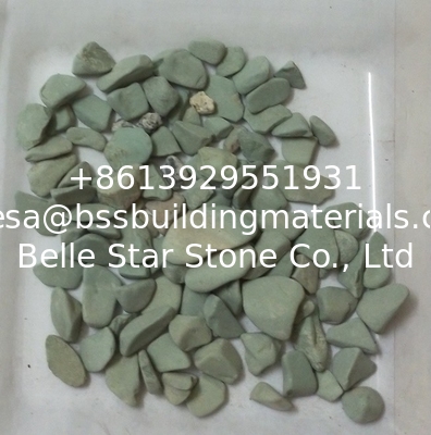 Peacock Green Gravel,Yellow Crushed Stone,Broken Stones,Green Machine-Made Pebbles,Landscaping Gravels