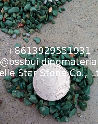 Peacock Green Gravel,Yellow Crushed Stone,Broken Stones,Green Machine-Made Pebbles,Landscaping Gravels