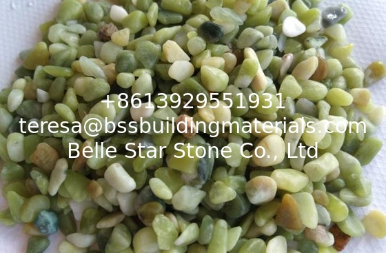 Jade Green Gravel,Yellow Crushed Stone,Broken Stones,Green Machine-Made Pebbles,Landscaping Gravels