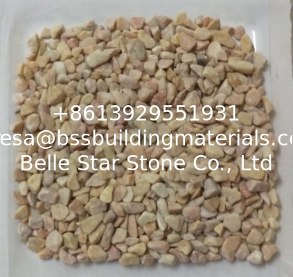 Pink Gravel,Yellow Crushed Stone,Broken Stones,Pink Machine-Made Pebbles,Landscaping Gravels