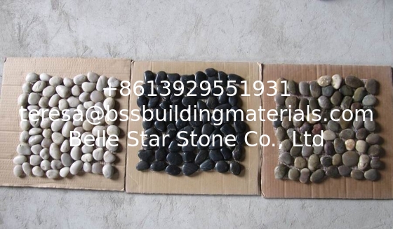 Colorful Pebble Mosaic,Mixed Colors Cobble Stone On Mesh,River Stone Mosaic Sheet,Meshed Pebbles
