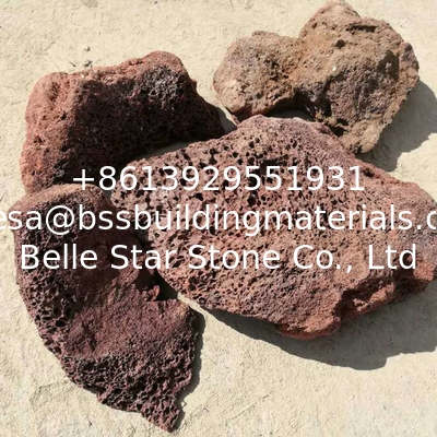 Red/Brown Lava Stone Rock,Lava Stone Pebbles,Red Lava Stone Cladding,Red Basalt Pebbles