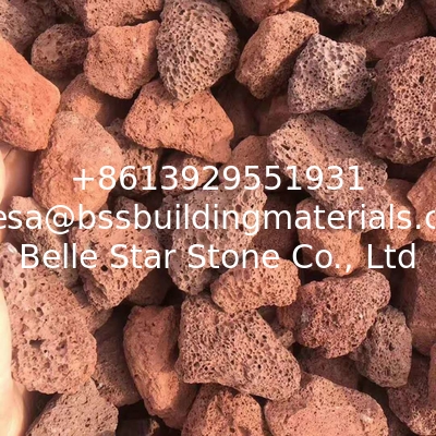 Red/Brown Lava Stone Rock,Lava Stone Pebbles,Red Lava Stone Cladding,Red Basalt Pebbles