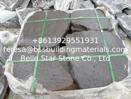 Black Lava Stone Random Flagstones,Lava Irregular Flagstones,Basalt Crazy Stones,Lava Random Stones