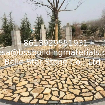 New Yellow Slate Random Flagstones,Slate Irregular Flagstones,Slate Crazy Stones,Yellow Random Stones